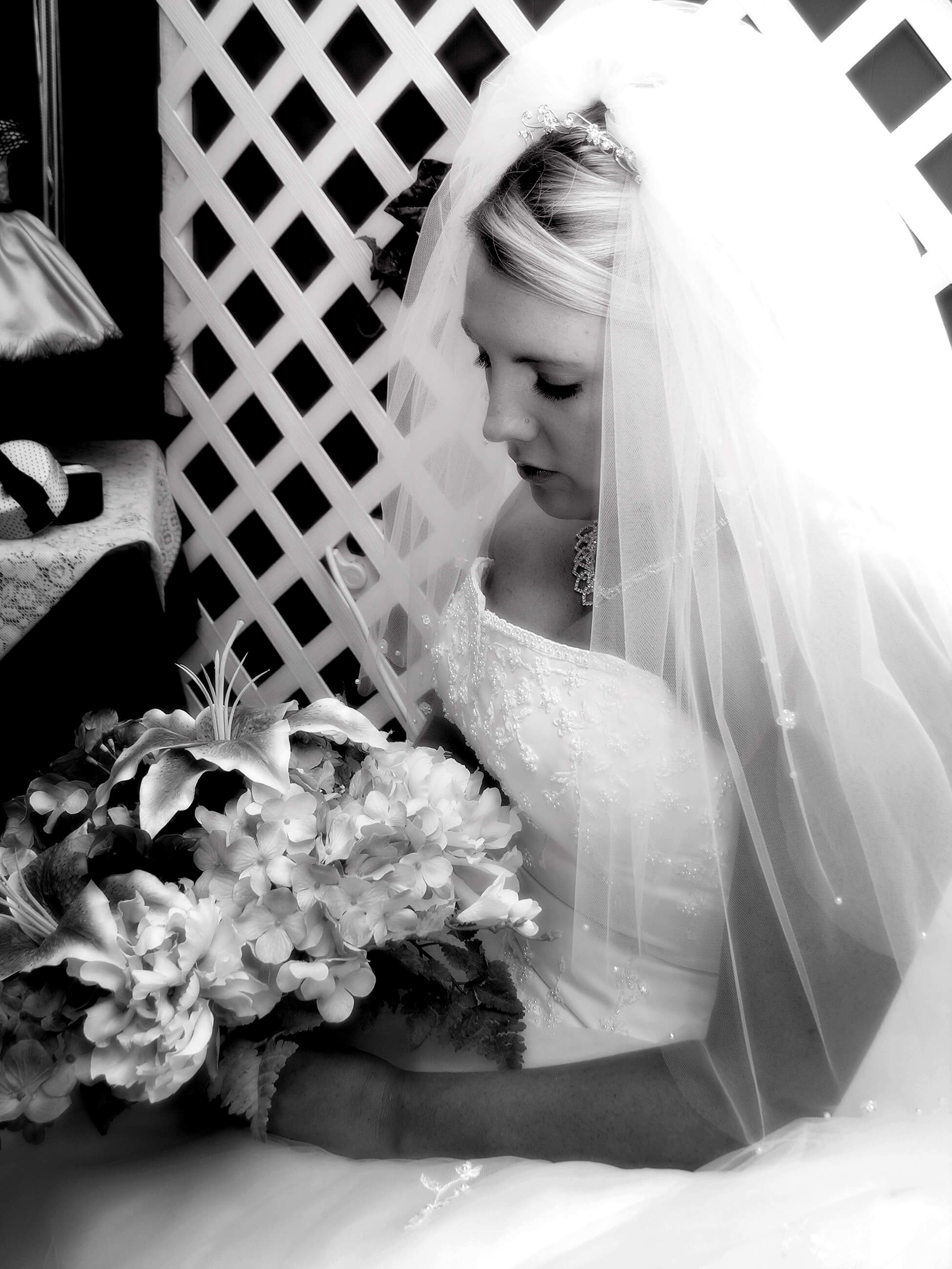 Bride wearing a wedding gown
